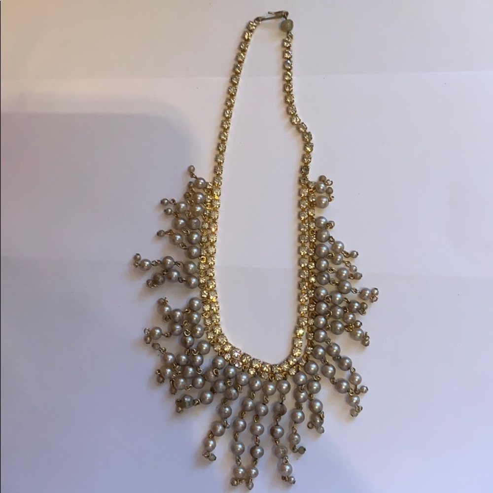 Vintage bead and crystal choker.